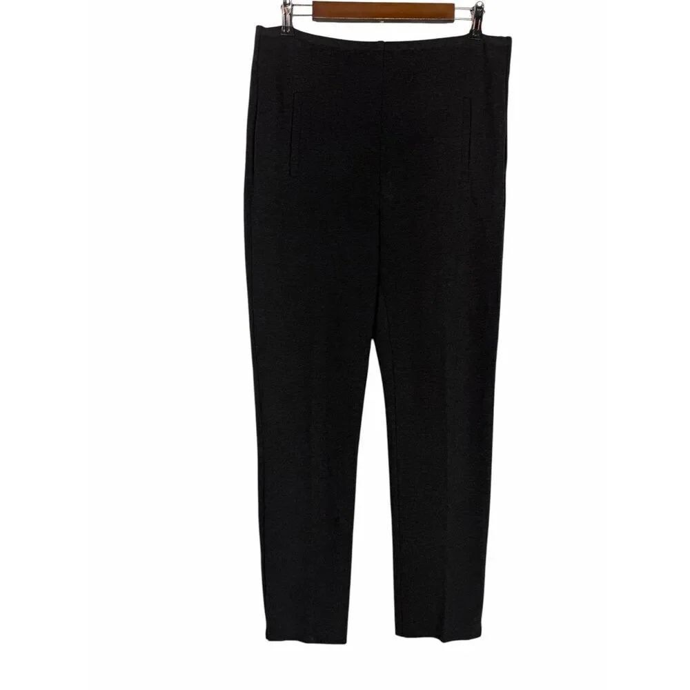 Chico’s size 8 So Slimming Juliet Side Vent Ankle pant Gray Pull On